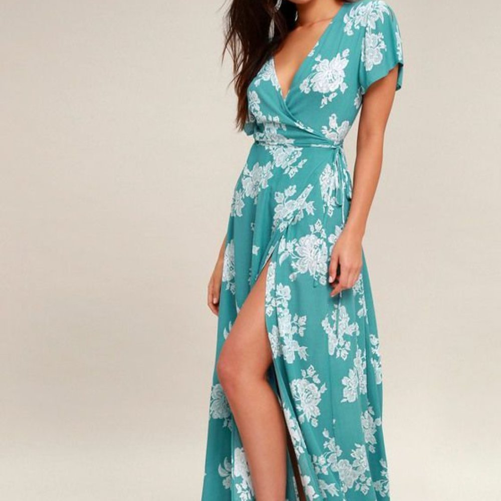 NWT! Lulus Heart of Marigold Floral Wrap Dress